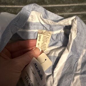 Striped Blue and White Button-Up dress